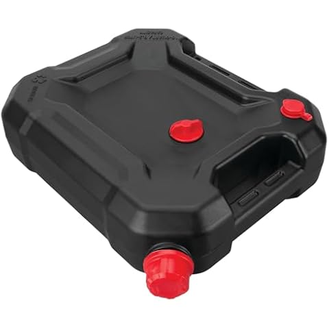 Performance Tool W4076 10-Quart Oil Drain Container, Deep Drain Well, Integrated Handles, Sealing Rubber Gaskets, Black Cover