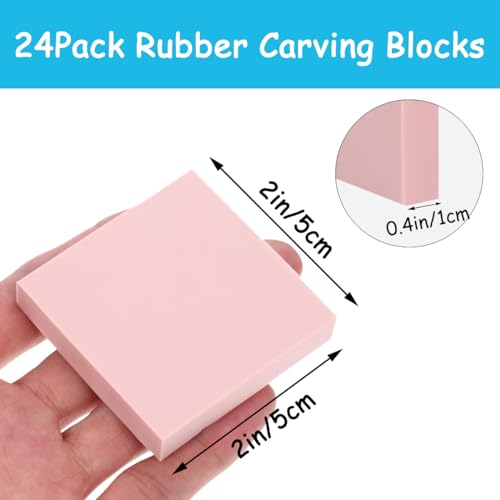 Blocs de linoléum souple de 5x5x1 cm pour carving précis - 3