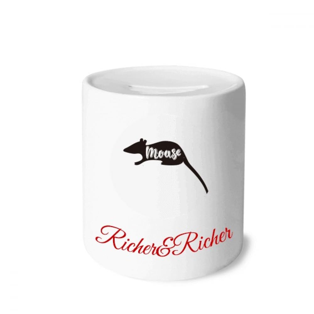 Tirelire souris noire et blanche idée cadeau anniversaire originale
