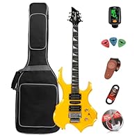【H-S-H Pickups】Bullfighter MS200 electric guitar equipped with two classic Humbucker pickups and one Single-coil pickup, 5-way pickup selector switches, and 1 tone control knob plus 1 volume control knob, offering you versatile tone-shaping options. ...