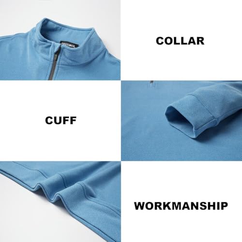 Quarter Zip Pullover Men Performance Moisture Wicking Heather Golf Pullover Sports 1/4 Zip Pullover Mens Sweatshirt2