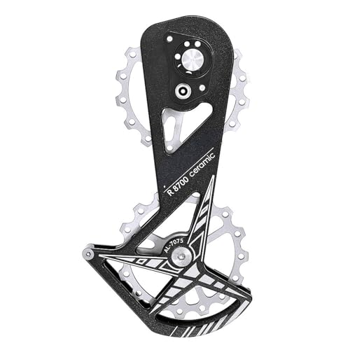 NPXUAMTJ Juego de polea de desviador trasero de alta eficiencia de aluminio 16T con rodamiento de cerámica para bicicletas de carretera R8000 5800 5700 105