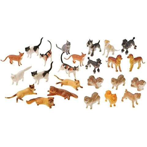 Nikki's Knick Knacks 24 Plastic Cat and Dog Figure Toys Cover