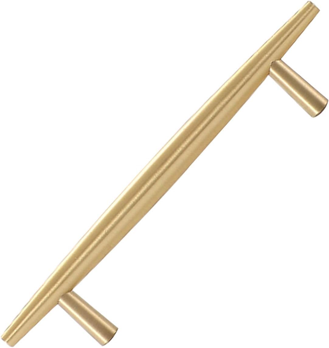 YATUOPNG Furniture Drawer Pulls-Door Cupboard Knobs-Gold Door Handles Cabinet Knobs Kitchen Bathroom Handle Pure Copper Bar