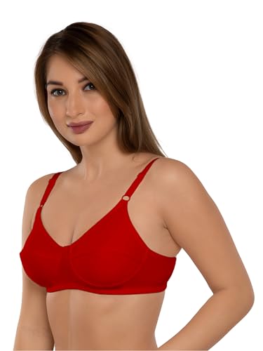 Image of Daisy DEE Women's Cotton Seamed Non-Wired Regular Straps Full Coverage Non-Padded Bra - NSHTL