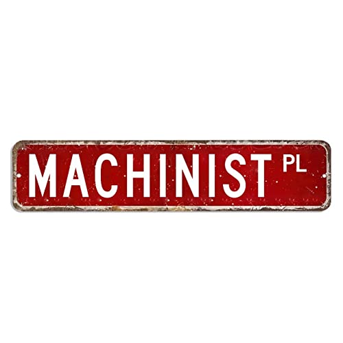 Machinist Wall Art Signs Gift For Machinist French Vintage Metal Sign Profession Aluminum Sign Workshop Metal Sign Decorative Door Garden Sign Street Plaque Housewarming Gift #TOP22