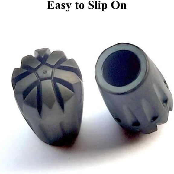 Miniatura 5 de Puntas de bastón de goma, 4 piezas de repuesto para bastones de trekking, patas de goma para bastones de senderismo, bastones de senderismo,