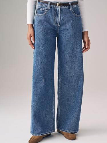 THE SET Femme Jean Large 100% Coton, Lot de 2 Black/Mid Blue Numeric 46 – vue 3