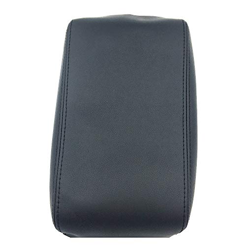 DSparts Armrest Center Console Leather Synthetic Cover Fits for 2008-2013 Toyota Highlander (Black)