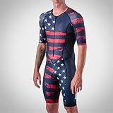 Triathlon Rennanzug Herren Fahrradanzug Skinsuit Jumpsuit Kurzbein Ärmel Radtrikot Set MTB Anzug Taschen 9D GEL Pad (Color : 03, Size : XXXXX-Large)