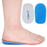 SQHT Height Increase Insoles - Heel Lift Inserts for Leg Length Discrepancies and Achilles Tendonitis, Heel Cups for Men and Women (Large (0.6