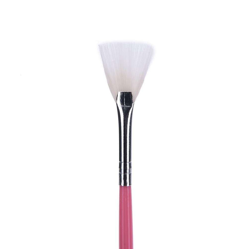 Nail Brushes Cosmetics Make Up Brush 1 PC Makeup Brushes Natural Fan Blush Face Foundation Powder Pink Color Ping - (Color: Pink)