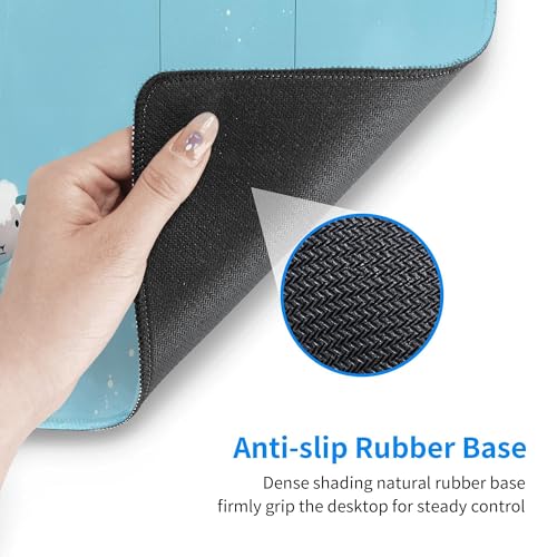 Image of Sheep Animal Cute Extended Gaming Mouse Pad, with Stitched Edges Large Mouse Pad Desk Protector, Rubber Base Mousepad Keyboard Mouses Mat for Work Game Office Home- 32 inch X 12 inch Inch