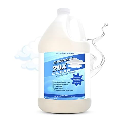 All Purpose Cleaner Concentrate - Advanage 20X The Wonder Cleaner Clear for All Surfaces Around The Home, Oil and Grease | Multipurpose Cleaner For All Household Cleaning Needs | 128 Oz Cover