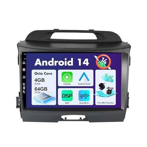 【AMPIA GAMMA DI FUNZIONI】 Navigazione GPS online e offline - WiFi migliore - 4G - Ricezione radio FM RDS - OBD2 - Controllo del volante - Supporto riproduzione 4K (3840 × 2160 pixel) - Impostazione EQ - Supporto DAB + (Adattatore: B092D31BVX) - USB o MicroSD (fino a 500 GB).