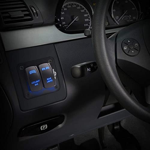 Panel de interruptor basculante de 2 bandas de aluminio precableado para barra LED de 12V 8