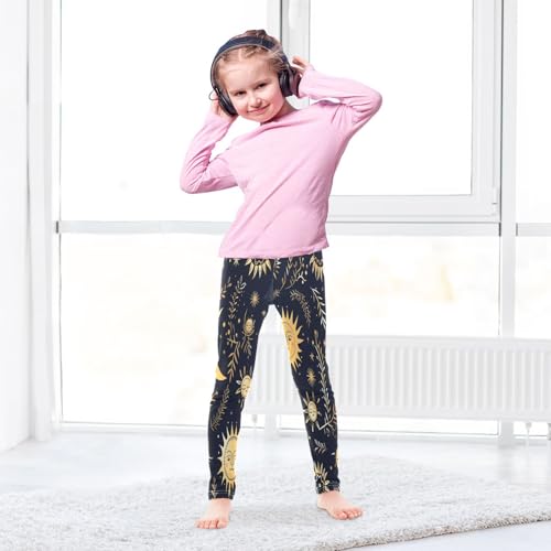 Toddler Girls Leggings Printed Yoga Pants Leggings Sun Moon Leaves for Kids4