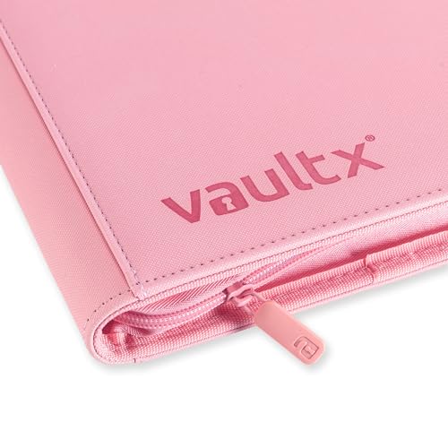 Image of Vault X 12 Pocket Zip Binder, 480 Cards, Exo-Tec Material, 20 Side-Loading Pages (Pink)