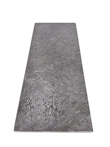 Margelle 60 cm grès cérame 2 cm épaisseur Largeur 25 cm Angles vifs (Gris Anthracite structuré)
