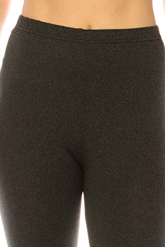 Image of Leggings Depot Women's High Waist Leggings Soft 1 inch Waistband Solid Pants - Regular, Plus, 1X3X, 3X5X