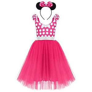 FYMNSI Kids Peuter Baby Meisjes Polka Dot Tutu Tule Prinses Jurk Mouwloze Strik Lange/Korte Muis Aankleden met Hoofdband…