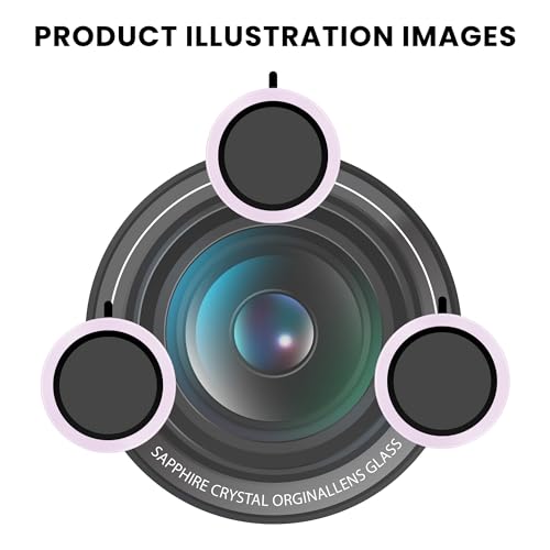 Image of ArmourPro Premium Camera Lens Protector Tempered Glass Compatible For iPhone 14 Plus and iPhone 14 Tough HD Individual Aluminum Alloy Rings 9H Camera Cover , Scratch-Resistant,Camera Lens Protection| Purple