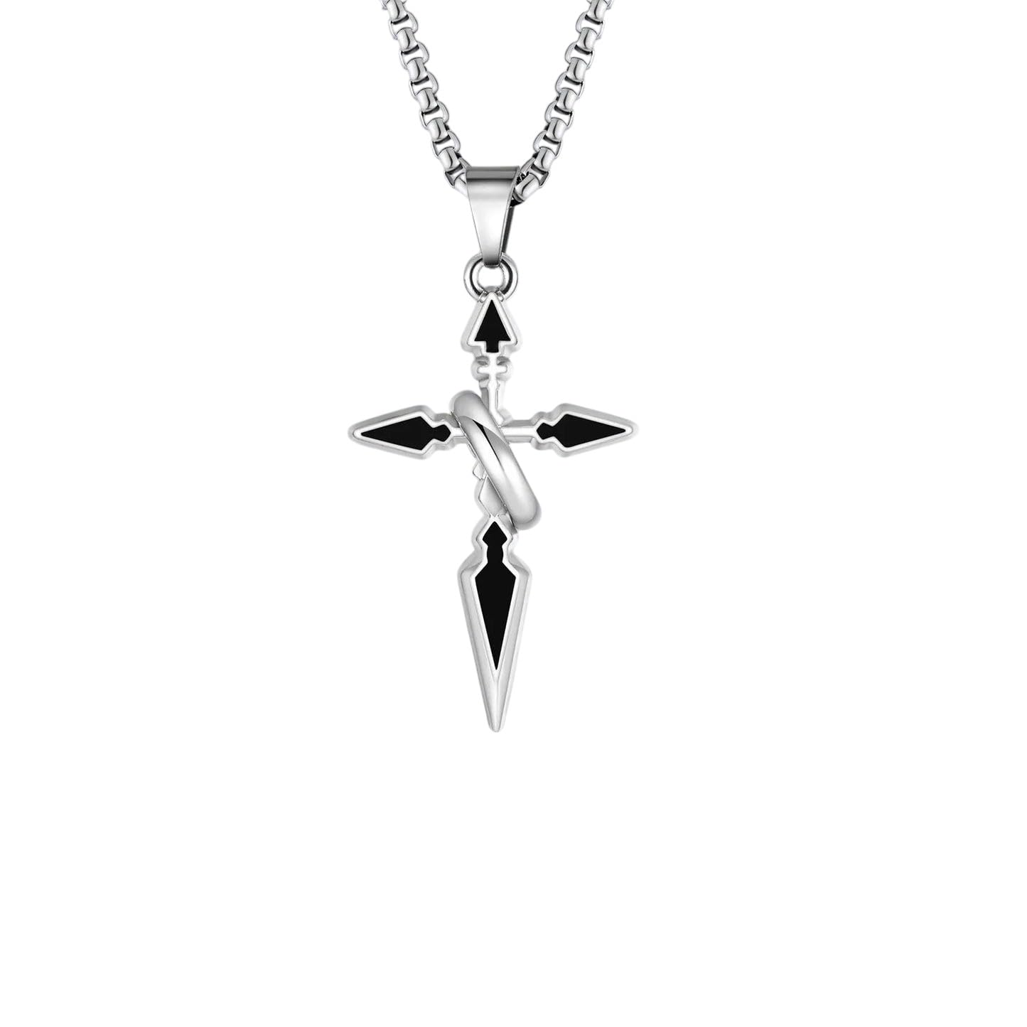 rgulus Men’s Cross Pendant | cross pendant silver | cross pendant for men | – Stylish, Bold & Modern Alloy Necklace-picture-49