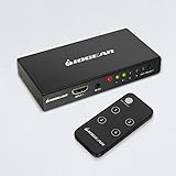 IOGEAR HDMI Switch 4K 4 in 1 Out HDMI Switch 4K@60Hz mit Fernbedienung Kompatibel mit PC, Laptop, Roku, PS4, Xbox, Apple TV, Blu-ray Player