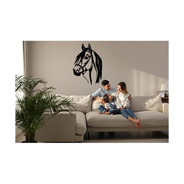   DEKADRON-Metal-Wall-Art-Horse-Head-3D-Wall-Silhouette-Metal-Wall-Decor-Home-Office-Decoration-Bedroom-Living-Room-Decoration-17-W-x-24-H43x61cm