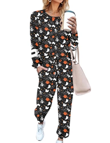 Image of Ekouaer Sweatsuits Womens Loungewear Set Tracksuit Long Sleeve Pajamas Set