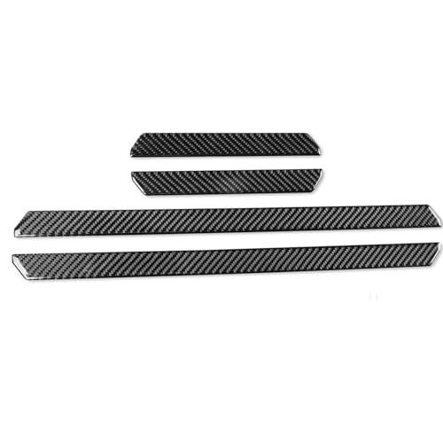 Inserts fibre de carbone rouge VW Golf 8 GTI finition luxe pour seuil de bienvenue
