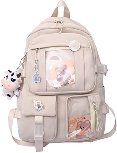 Kawaii Mochila con alfileres Kawaii Mochila escolar Linda mochila estética Kawaii Linda mochila...