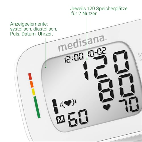 medisana BW 335 Handgelenk-Blutdruckmessgerät, präzise Blutdruck und Pulsmessung mit...