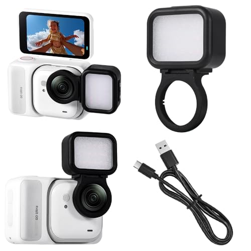 Insta360 Go Ultra �Ή� �⏕���C�g �J�����p������C�g �}�O�l�b�g�� �y�ʐ݌v �Ɩ����[�h���� Type-C�|�[�g�[�d �[�d�P�[�u���ƌŒ�u���P�b�g�t��