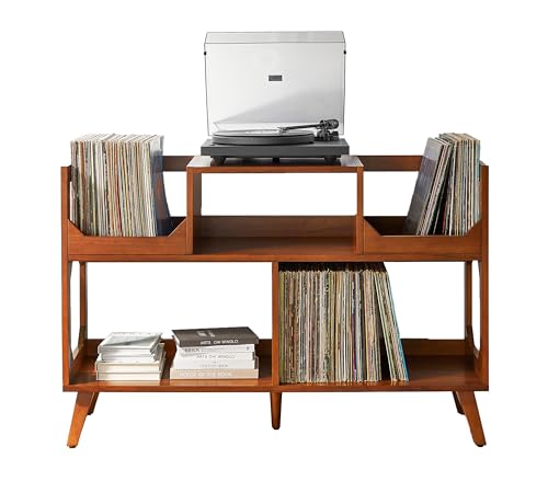 Crosley Furniture Asheville Mid-Century Modern Media Console Record Player Stand, Storage for Vinyl...