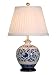 Produktbild Fine Asianliving Chinesische Tischlampe Porzellan mit Lampenschirm E27 Orientalische Tischleuchte Keramik Nachttischlampen Schlafzimmer Wohnzimmer