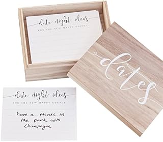 Ginger Ray Date Night Wooden Suggestion Box Alternative Wedding Guest Book, Rustic Country