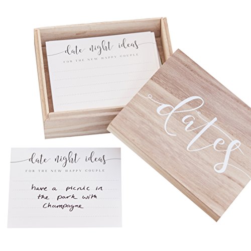 Ginger Ray Date Night Wooden Suggestion Box Alternative Wedding Guest Book, Rustic Country