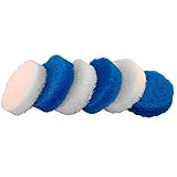 RECAMBIO DE PAD SCRUB DE 6 PAQUETAS: incluye 3 alfombras blancas mate y 3 alfombras azules mate para usar con el kit de taladro para limpieza de ba？os.？Los cojines con hebilla en la espalda no están incluidos.