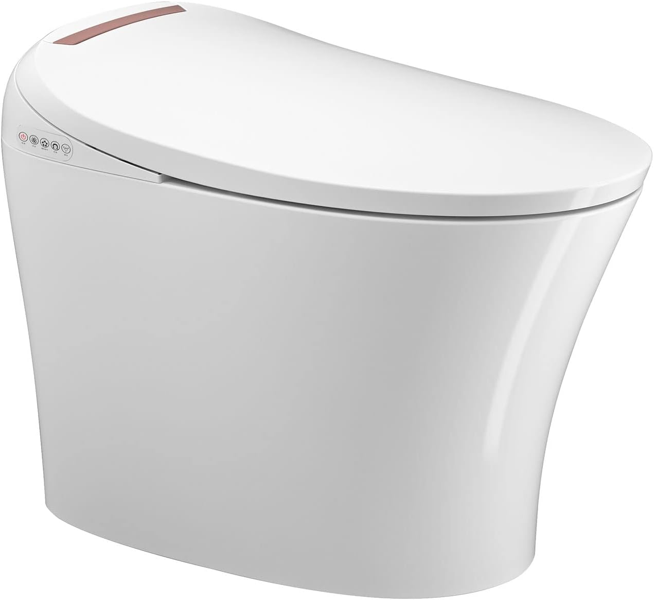 IKIFLY Smart Bidet Toilet, Automatic Flushing, Heated Seat with Integrated Multi Function Remote Control, One Piece Modern Bidet seat Toilet with Advance Bidet And Soft Closing Seat - - 