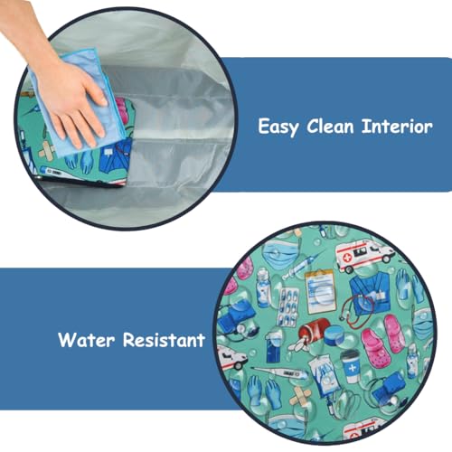 Image of NGIL Medium Top Zipper Closure Canvas Tote Bag with Attached Matching Coin Purse For Moms and Nurses