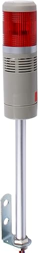 LUBAN Torre de luz de señal industrial lámpara de torre de alarma LED de columna indicador de flash luz de advertencia LED de 1 capa con zumbador