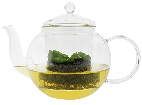 1aTTack.de Tetera té Jarra Jarra Jarra Té Tea Cristal térmico para Bebidas Calientes y frías, Kanne6, 1200ml