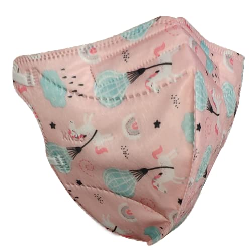 Máscaras KN95 Rosa Cavalo Balão Infantil Criança - Kit de 10 Unidades - FPP2 PFF2 - Filtragem > 95%