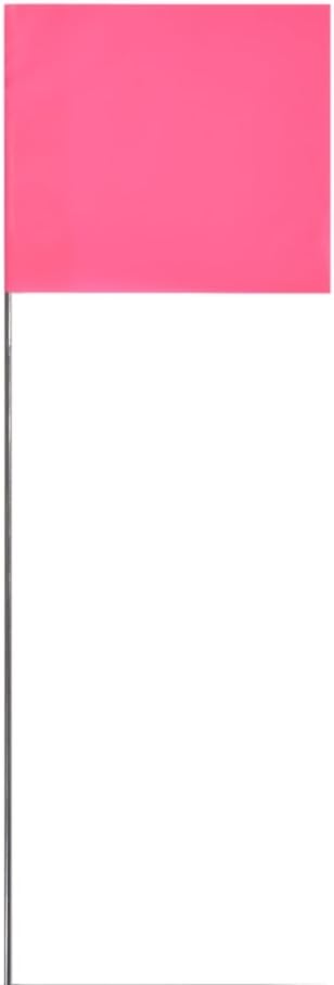 Swanson FPG15100 pink marking flags with wire staffs