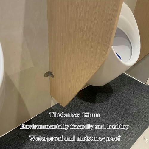 Partition de toilettes murales en bois massif : diviseur d'urinoir pour hommes - 7