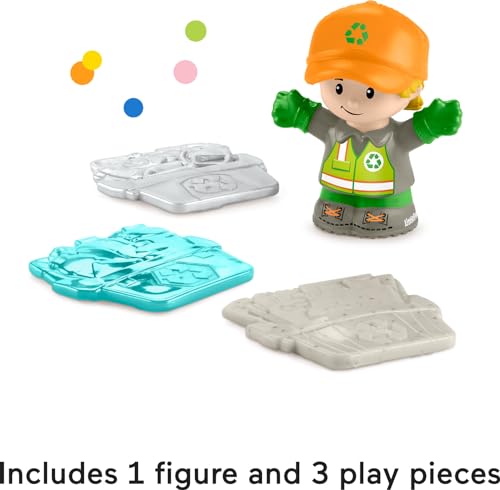 Fisher-Price Little People Musical Toddler Toy Recycling TruckGarbage Vehicle Ages 1+ Years for Pretend Play