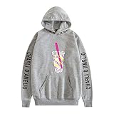 Yumenam - Sudadera deportiva unisex con capucha y estampado de Charli D'Amelio gris S
