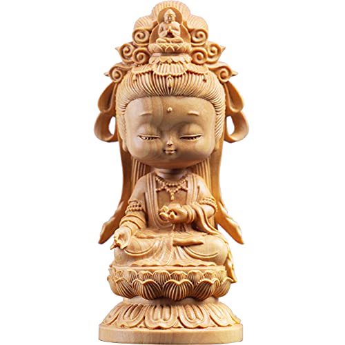 TEESONG Bookshelf Decor Wood Carving Hand-carved Solid Home Room Office Decoration Statue Home Decoration