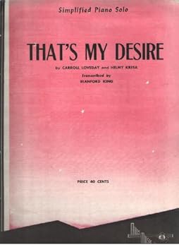 Paperback That's My Desire Book